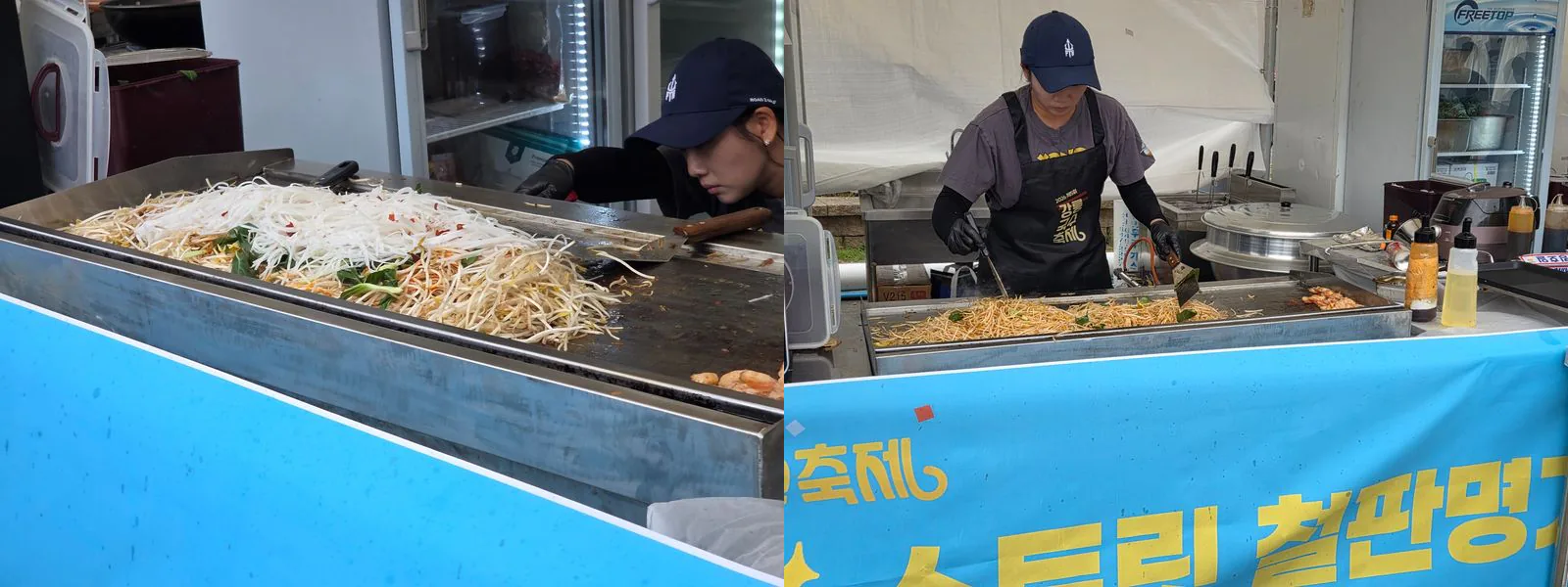 Vendors preparing noodle dishes at the Gangneung Noodle Festival